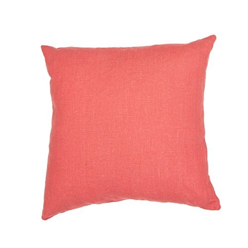 Jaipur Solid Pattern Pink Linen Polly Fill Pillow 20-Inch x 20-Inch Coral -  Blankets - Mittal Furnishing, Bistupur, Jamshedpur, Jharkhand